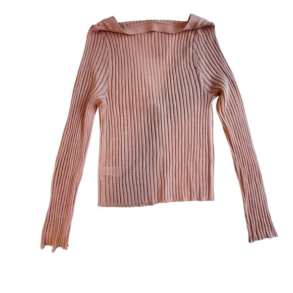 Wild Fable Ribbed Button-Down V-Neck Cardigan Sweater S Wild FableLong sleeves - Picture 13 of 14